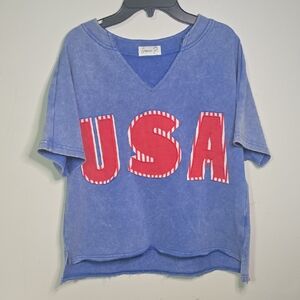 Blue USA Graphic Tee